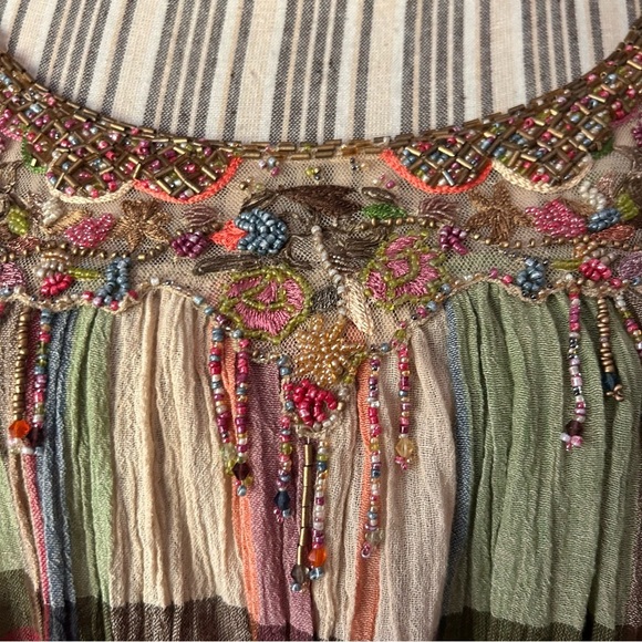 Sportmax Defile Plaid Beaded Sleeveless Mini Dress Sz 10 US - Picture 5 of 14